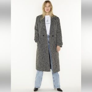 NWOT Anine Bing Eloise Coat in Herringbone / Fishbone
